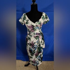 Pinup Couture pale yellow floral dress